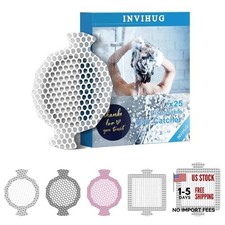 INVIHUG Disposable Shower Drain Hair Catcher Mesh Stickers, 25 Pack, Hair