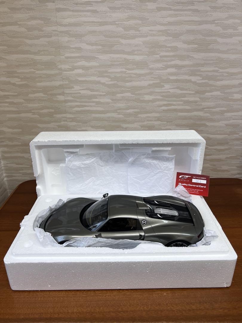 No301 ミニカー1/12 PORSCHE 918 SPIDER 1/12 Porsche 918 Spyder Weissach Package (Black Metallic