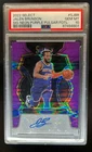 2022-23 Select Jalen Brunson Neon Purple Pulsar Prizms FOTL Auto #7/15 PSA 10