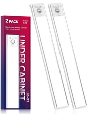 LED Under Cabinet Lighting 2 Pack Motion Sensor 3200 mAh 7000K