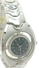 Geneva Quartz Watch Silver Tone Oval Case Rear Crystal New Battery