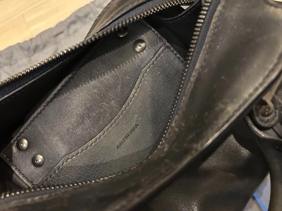 Balenciaga Neo Clásico Ciudad Mini Bolso de Mano Bolso de Hombro Cuero USADO Auténtico #S2333 Foto 3 de 4