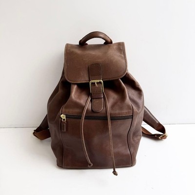 Coach Drawstring Rucks Bag Brown Luggage