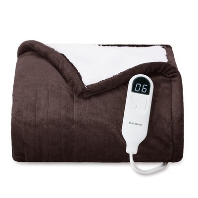 Bedsure Heated Blanket Throw Blanket - Fast Heating Electric Blanket, Soft
