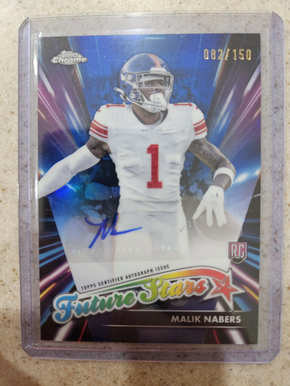 2024 Topps Chrome MALIK NABERS RC Blue Color Match Refractor Auto Autograph /150