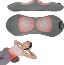 3 In 1 Electric Lumbar Support Pillow Smooth Spine Triple Fusion Back Massager