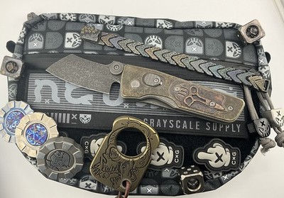 Serge Panchenko Knives Plague Doctor Titanium Guppy Cleaver W2