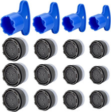 12 Pieces Faucet Cache Aerators with Faucet Aerator Removal Tool Water Saving Fl