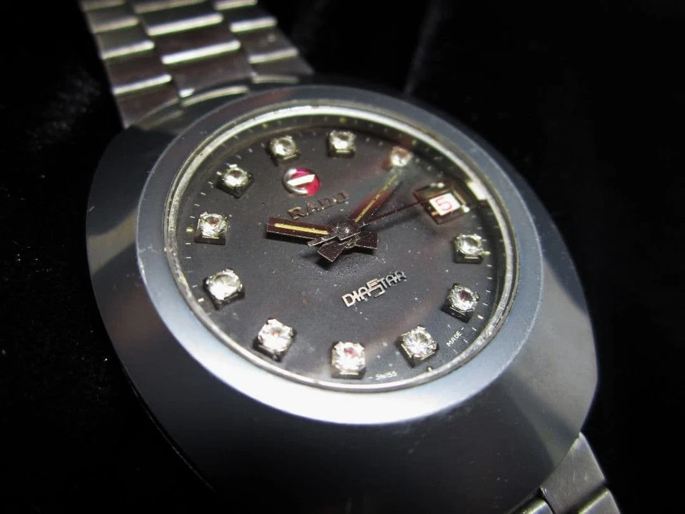 Rado Diastar Automatic Watch Black Dial Mens Stainless Steel Swiss Made Luxury - Image 4 of 4