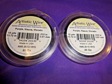 Artistic Wire Purple 20 Gauge Copper Jewelry Craft Wire 15yd Lot of 2