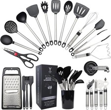 Silicone Kitchen Utensils Set 33 PCS Heat Resistant Food Grade Silicone Utensils