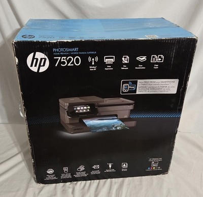 HP Photosmart 7520 All-in-One Wireless Inkjet Printer Brand New Sealed FREE S&H
