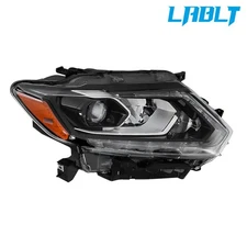 LABLT Passenger Right Side Headlight LED Chrome For Nissan Rogue 2014 2015 2016