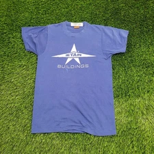 Vintage 80s Super Screen-Stars Shirt Teens Large 17x25 Blue