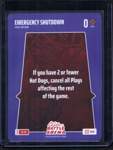 2026 Bo Jackson Battle Arena - Play - Emergency Shutdown #PL-19