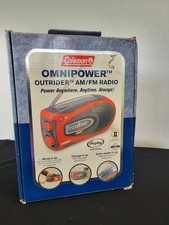 Coleman Survivalist Self Powered  Solar Radio Portable AM FM Weather Resistant