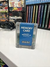 Interact Memory Card For Nintendo 64 N64 Clear Blue Very Good 2E