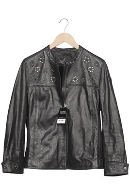MILESTONE Jacke Damen Anorak Jacket Kurzmantel Gr. EU 44 Leder Schwarz #3pcjryo