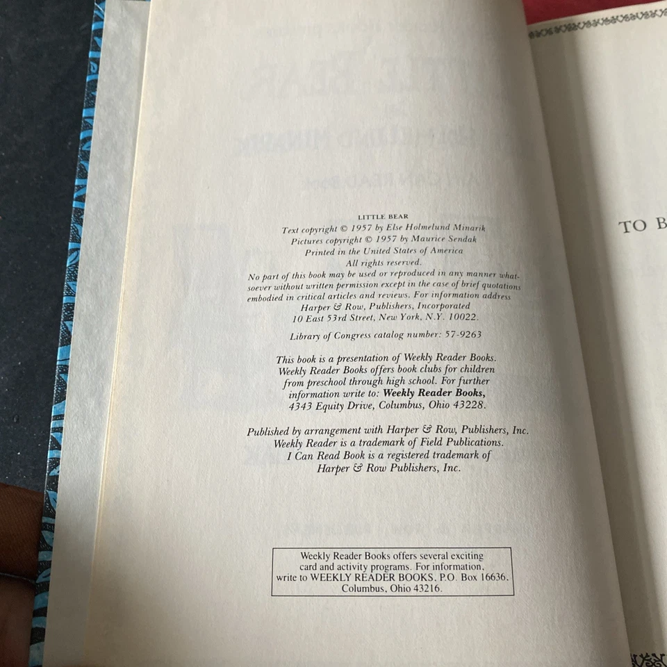 *KIDS* Little Bear 🐻 by Else Holmelund Minarik (1957, Vintage Hard Book) 1st Ed - Image 4 of 4