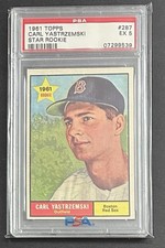 Topps 1961 Carl Yastrzemski #287 Rookie PSA 5 Boston Red Sox MLB Card. rookie card picture
