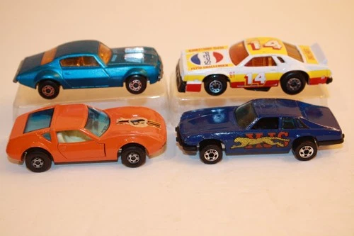 Vintage Matchbox Hot Wheels Cars JAGUAR / FIREBIRD / MONTEVERDI / CHEVY STOCKER