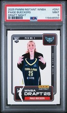 PAIGE BUECKERS Rookie Psa 9 2025 PANINI INSTANT WNBA #DN1 /68412 DRAFT NIGHT