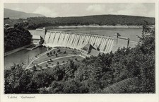 AK Edertal Talsperre Sperrmauer Hessen ungelaufen Postkarte