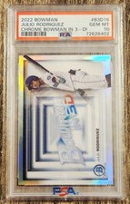 2022 BOWMAN CHROME BOWMAN IN 3-D! JULIO RODRIGUEZ B3D16 PSA 10