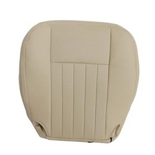 Driver Side Replacement Bottom Seat Cover Perforated Microfiber Leather Tan