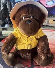 Fun Farm DAKIN Gorilla plush in yellow coat 14" sitting 1987 vintage Korea