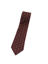 Brooks Brothers Makers Men Silk USA Made Red Nautical Theme Neck Tie