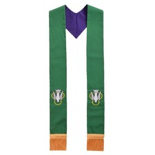 BLESSUME Clergy Reversible Stole with Embroidery