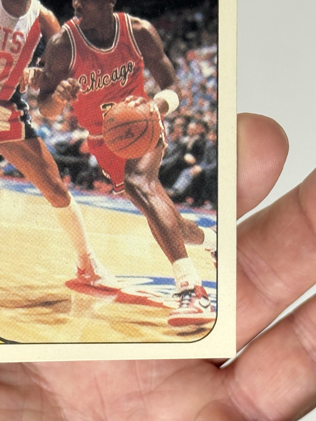 1986 Fleer Michael Jordan Sticker Rookie RC #8 Bulls RAW view 7