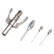Grease Gun Coupler Double Handle High Pressure Quick Release Lock Oil Nozzles