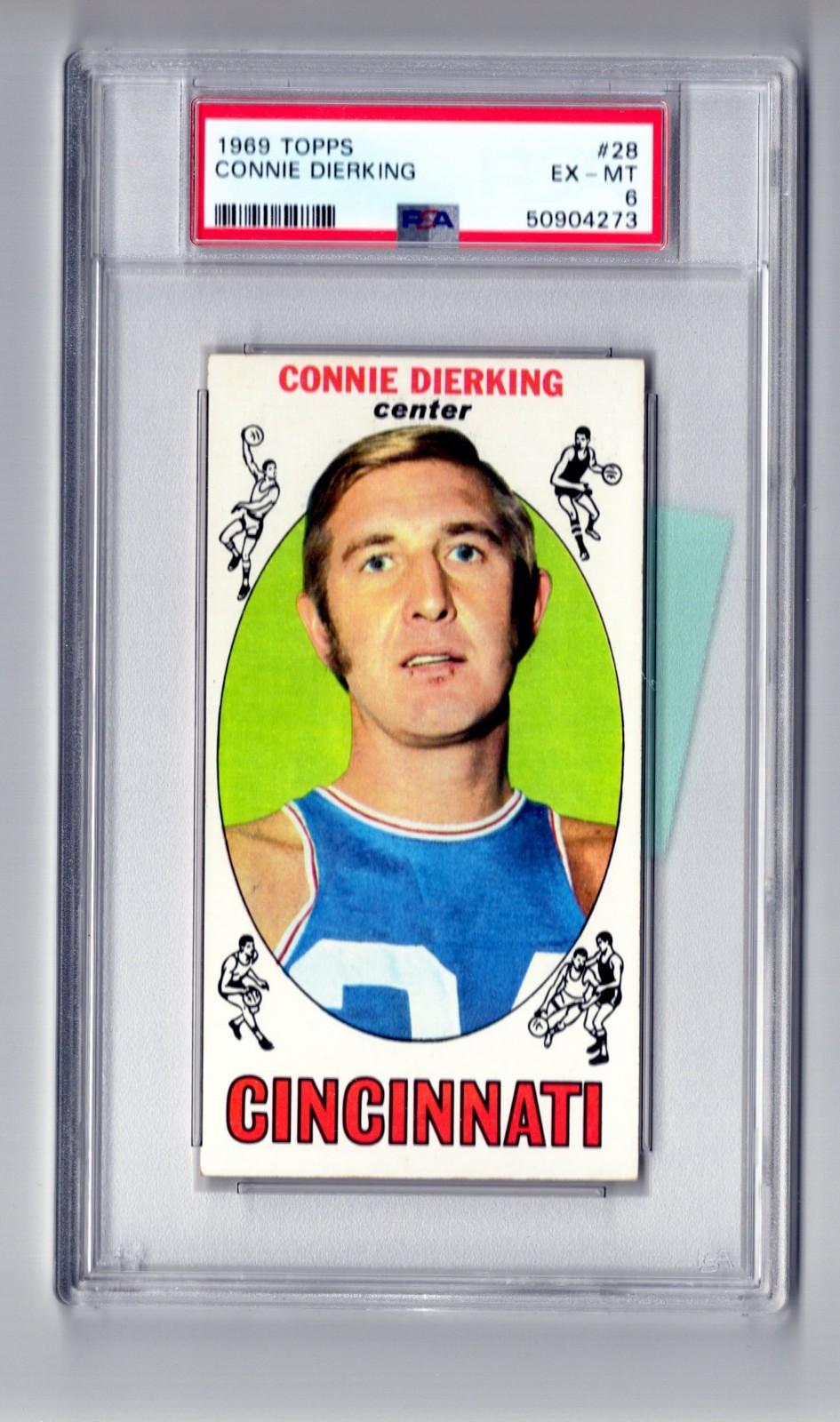 1969 TOPPS BASKETBALL #28 KEITH ERICKSON, PSA 6 EX-MT CINCINNATI