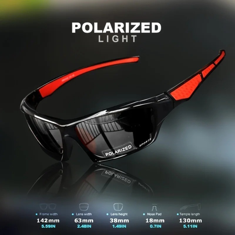Polarized Sports Sunglasses UV400 Men Driving Fishing Cycling Mirror Shades USA