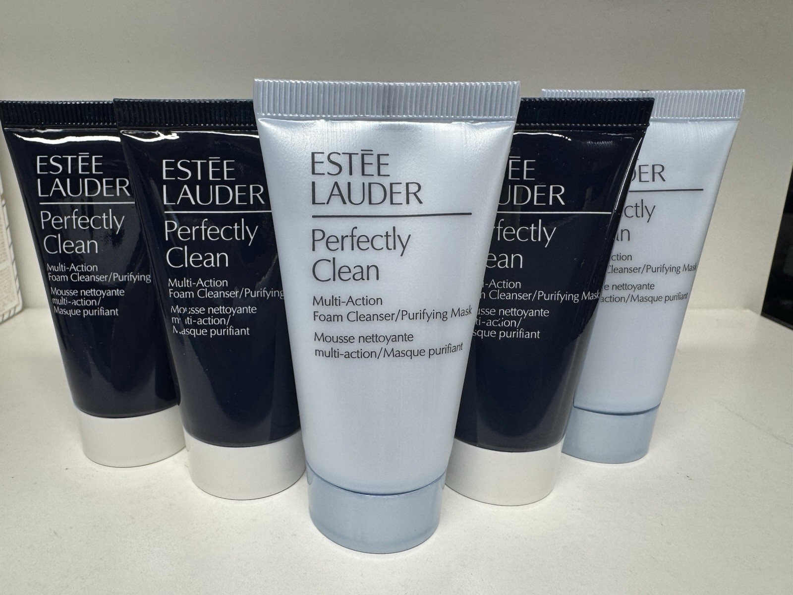 5 Estee Lauder Perfectly Clean Multi-Action Foam Cleanser/Purifying Mask 30ML EA