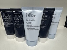 5 Estee Lauder Perfectly Clean Multi-Action Foam Cleanser/Purifying Mask 30ML EA