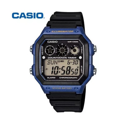 Montre Casio Numérique AE-1300WH-1A2V - 100M Résistance Eau - Noire Unisexe - Neuf