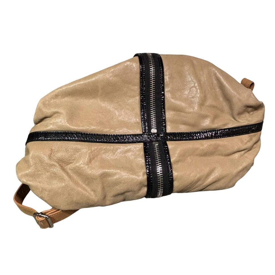 Bolso de Hombro Cynthia Rowley para Mujer Tostado Negro Charol Champiñón Cartera Cremallera Foto 3 de 4