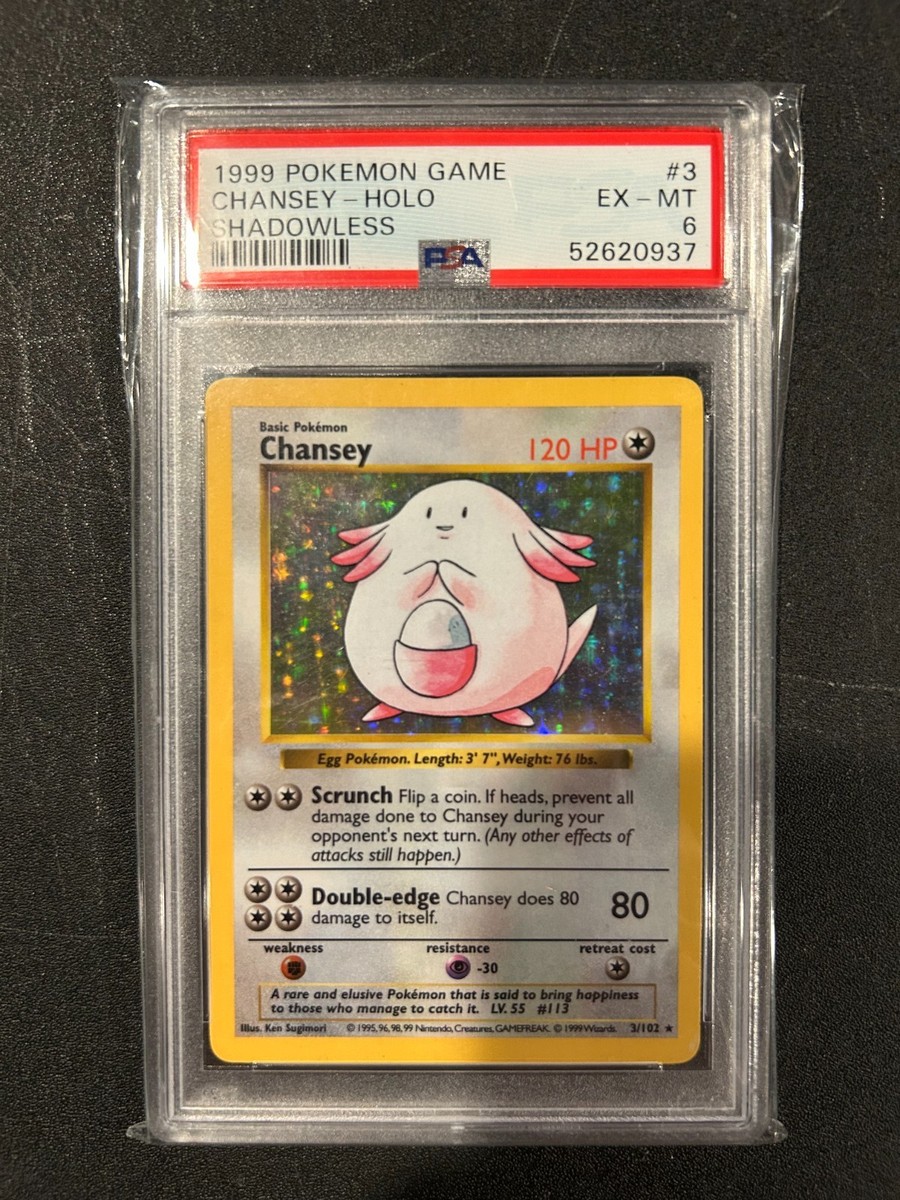 Chansey Pokémon Game 3/102 Base Set (Shadowless) Holo - PSA 6 | eBay