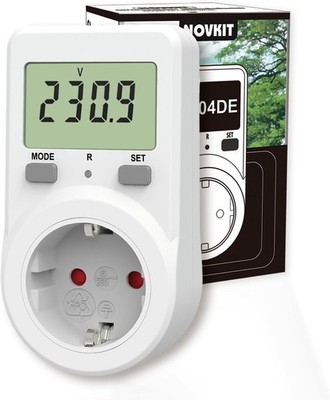 Power Meter for Socket, Energy Cost Meter, Power Consumption Meter with Memory