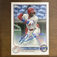 2022 Pro Debut AUTO ROOKIE Johan Rojas RC #PD-65 Baseball Card