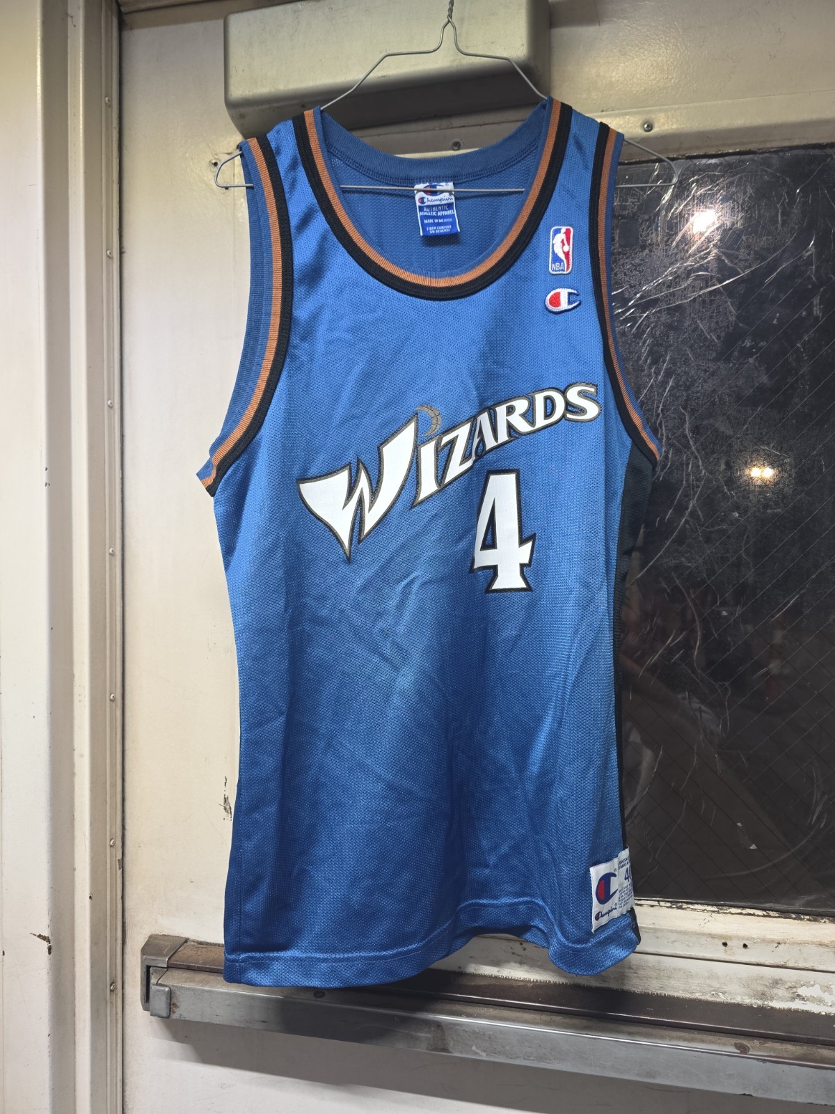 Vintage Champion Chris Webber Washington Wizards Nba Basketball Jersey Sz 40