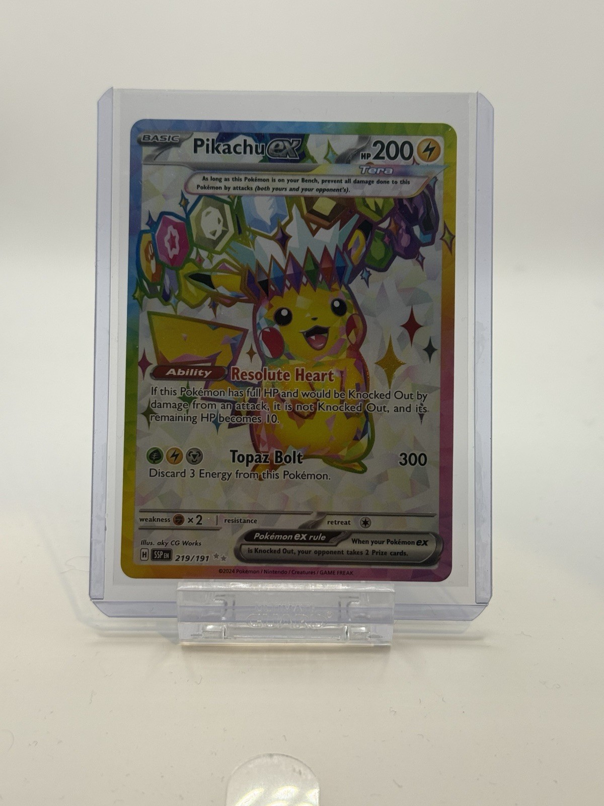 Pikachu ex 219/191 - Surging Sparks Ultra Rare Pokemon TCG - NM Card