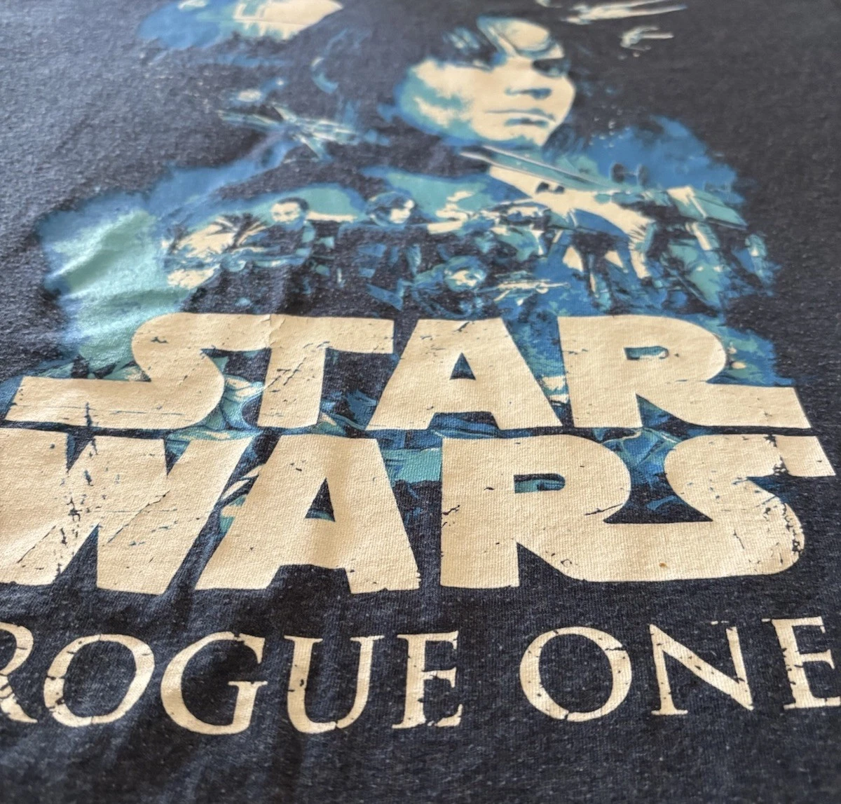 T-shirt Star Wars Rogue One Homme Noir Taille L Manches Courtes