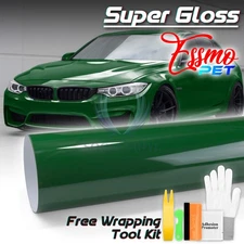 ESSMO PET Super Gloss Jungle Green Car Vehicle Vinyl Wrap Decal Sheet Like Paint