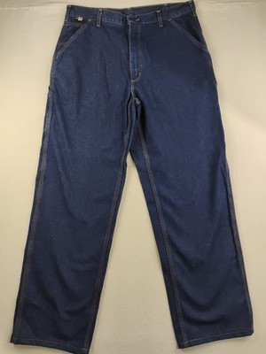 Carhartt FR Cat 2 Carpenter Original Fit Mens 36x33 Blue Jeans Workwear