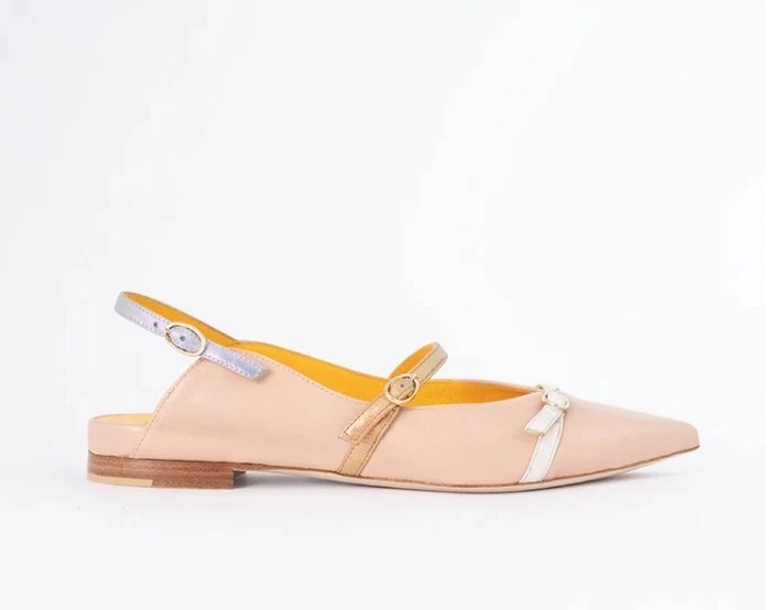 Anyi Lu by Mara Bini 'Verona' 腮红/裸体皮革平底鞋 – 39.5 (美国 9) $425 意大利 — 第 4/4 张图片