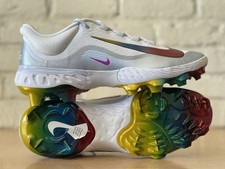 Nike Alpha Huarache Elite 4 Low MCS Baseball Cleats FQ7724-106 Rainbow Men 12